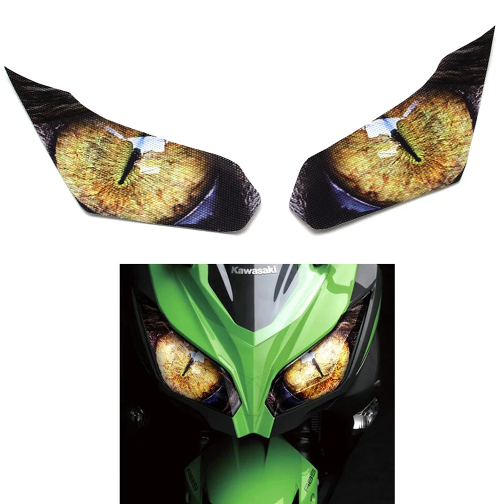 

Motorcycle accessories headlights stickers headlights decorative protection transparent film for Kawasaki Ninja 250 300 ZX-6R