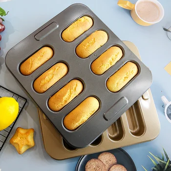 

Long Strip Bread Muffin Nonstick Pan Mental Bakeware Carbon Steel Baking Mold Accessories Pan Cake