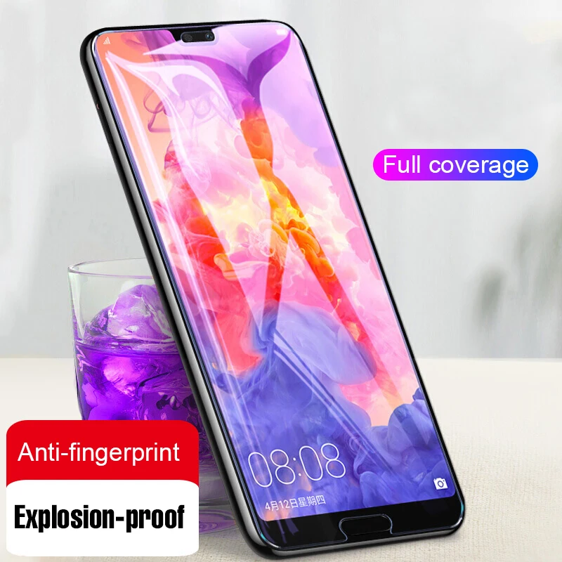 

Protective Glass on the For Huawei P20 Lite P30 Lite Y6 2019 Full Cover Screen Protector Safety Film Case For P20 Pro P30 Y52019