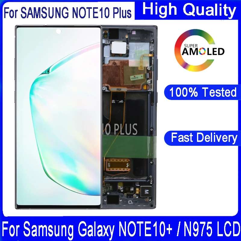 6 8 ''оригинальный активно-матричные осид Note10 + ЖК-дисплей для SAMSUNG Galaxy плюс N975
