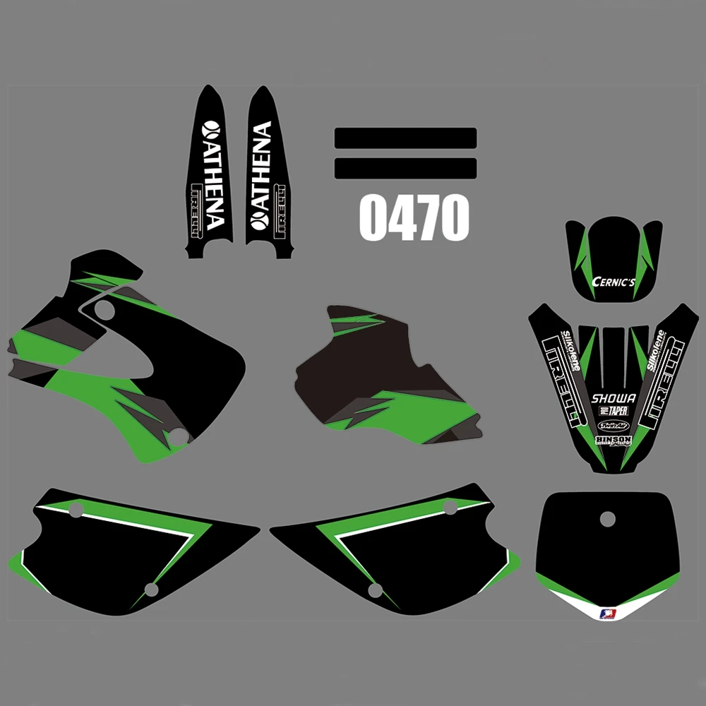 Для Kawasaki KX85 KX100 1998 1999 2000 KX 85 100 Графика наклейки на заказ Номер Наименование лента 3M Полный мотоцикл Фоны