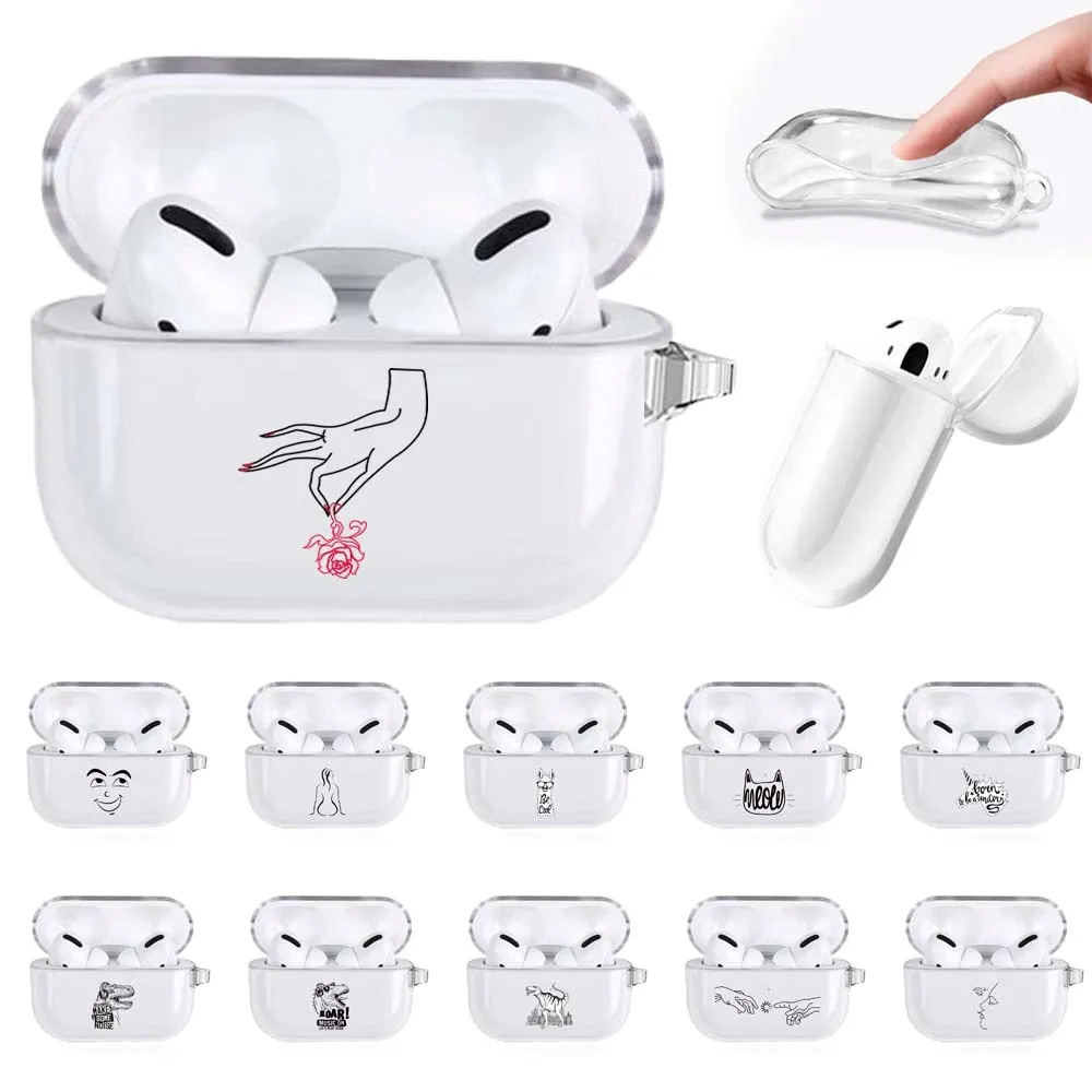 

Transparent Silicone Soft Earphone Cases for Apple Airpods Pro A2084 A2083 Wireless Bluetooth Headphone Box Protective Cover