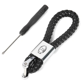 

1x Genuine Leather Car Logo Emblem Keychain Key Ring For Lada Granta Kalina 2 Largus Priora Niva Samara Vaz Signet 4x4 Xray 2110