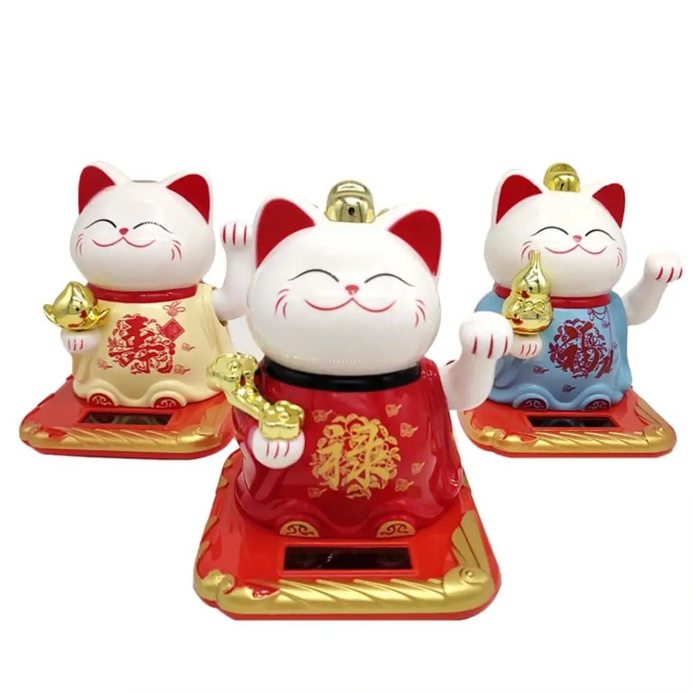 

Cute Welcoming Fortune Symbol Figurine Paw-waving Fortune Cats Japanese Statue