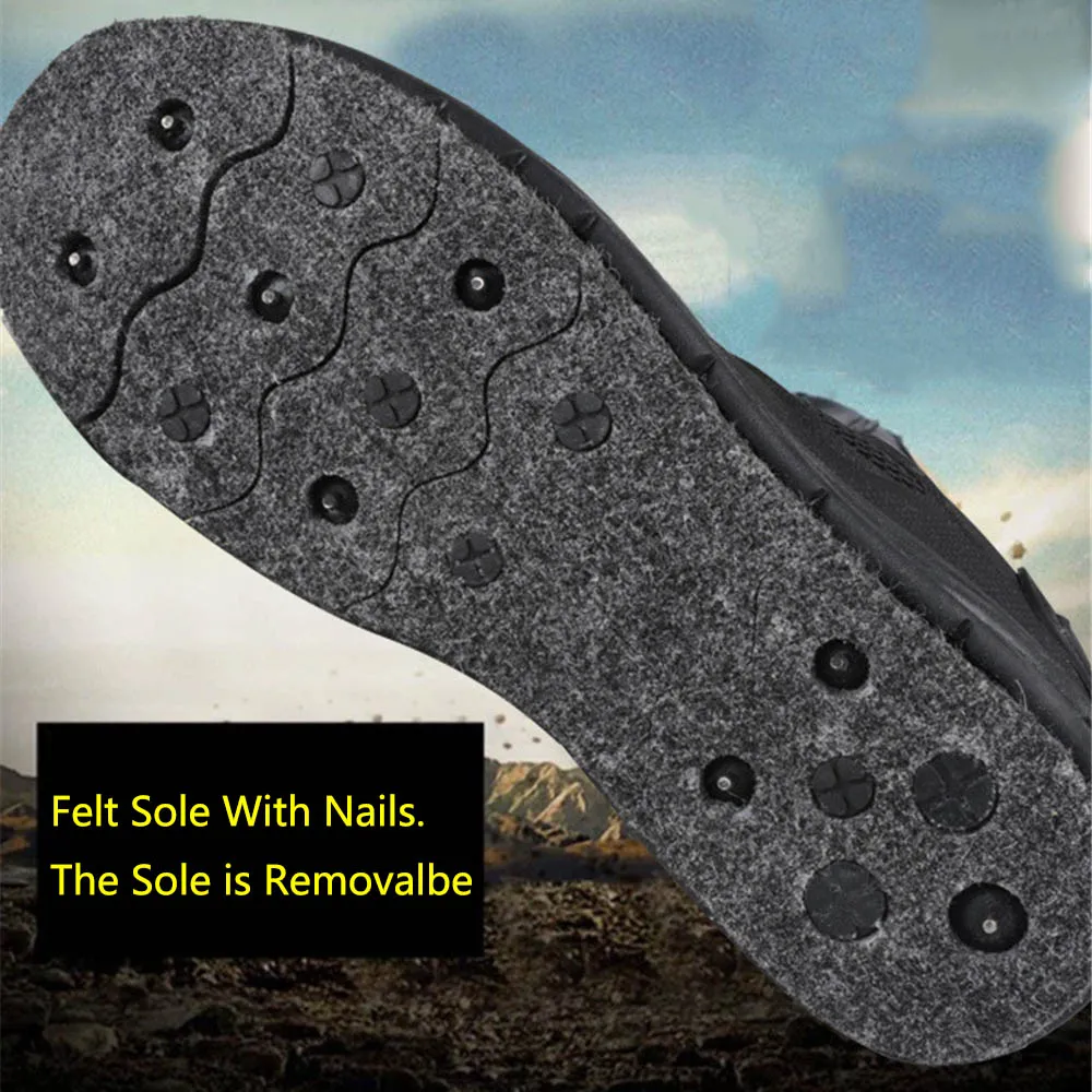 Felt Sole with Nails Reef Rock Removable Sole Felt Spike Bottom Wading for Fishing Shoes Size 39-45