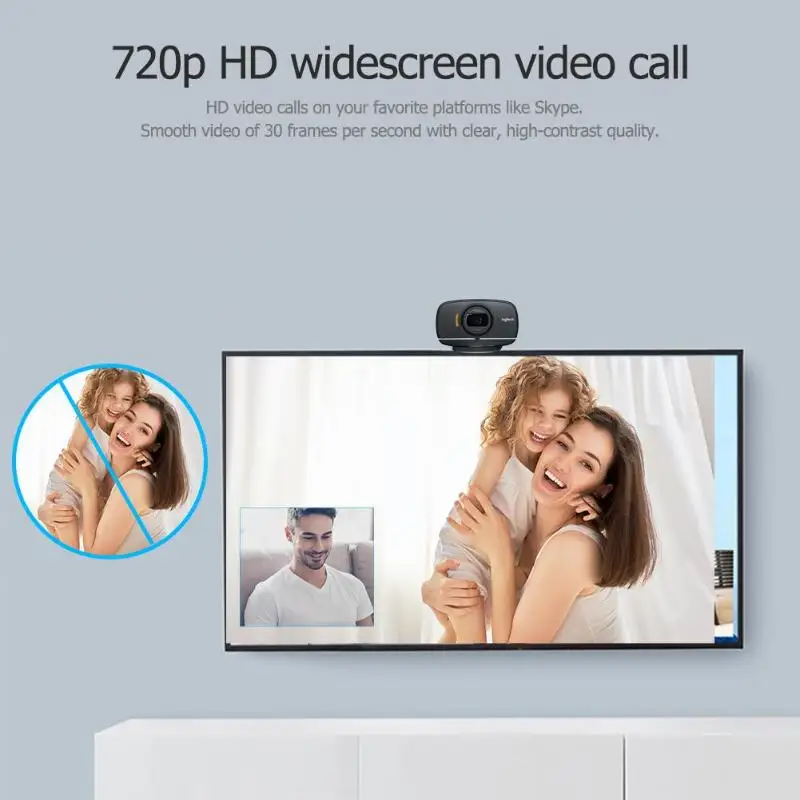Черный Портативная веб-камера lotech C525 HD 720p с автофокусом - Цвет: Черный