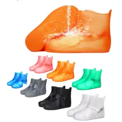 Waterproof Rain Shoe Covers For Men Women Overshoes Rain Boots Reusable Galoshes Snow Durable Stretchable Kids Shoe Protectors