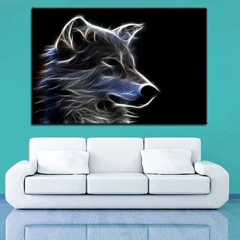 

Modular Pictures Wall Art HD Prints 1 Pieces Animal Canvas Wolf Painting Home For Living Room Bedroom Decoration Artwork Poster
