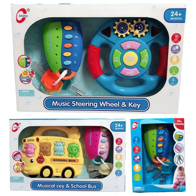 Jouet Educatif Precoce Cles De Volant De Voiture Pour Bebe Musique Lumiere Jeu D Histoire Simulation De Bus Scolaire Interactif Aliexpress