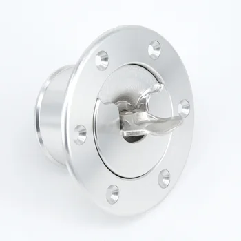 

1x Universal Billet Aircraft Style Fuel Cell Gas Cap Flush Mount 6 Hole Silver