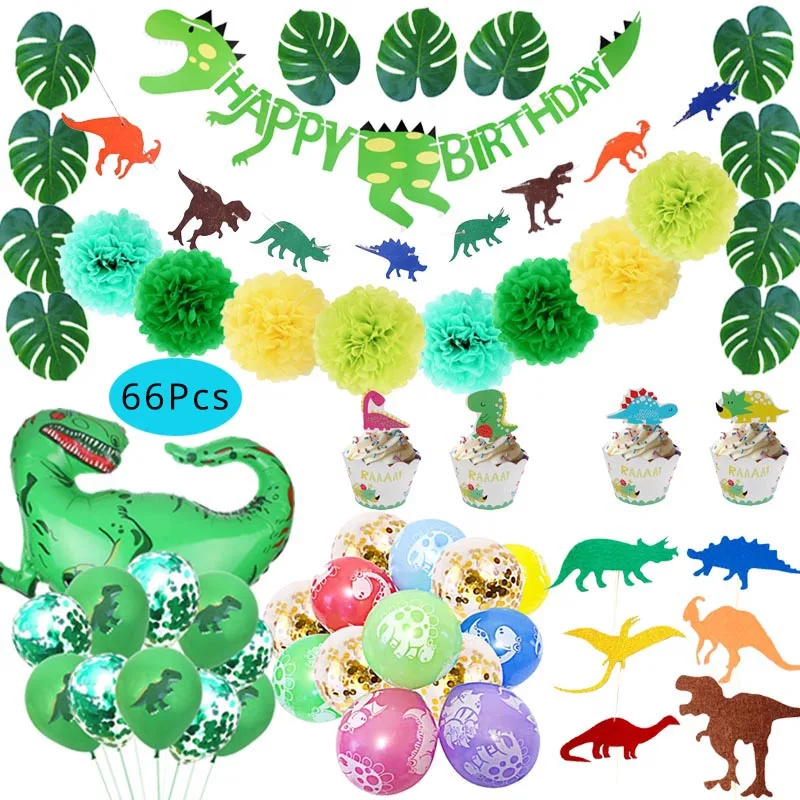 Шарики для вечеринок с динозавром, украшения для дня рождения, детские украшения на день рождения, воздушные шары с гелием динозавра