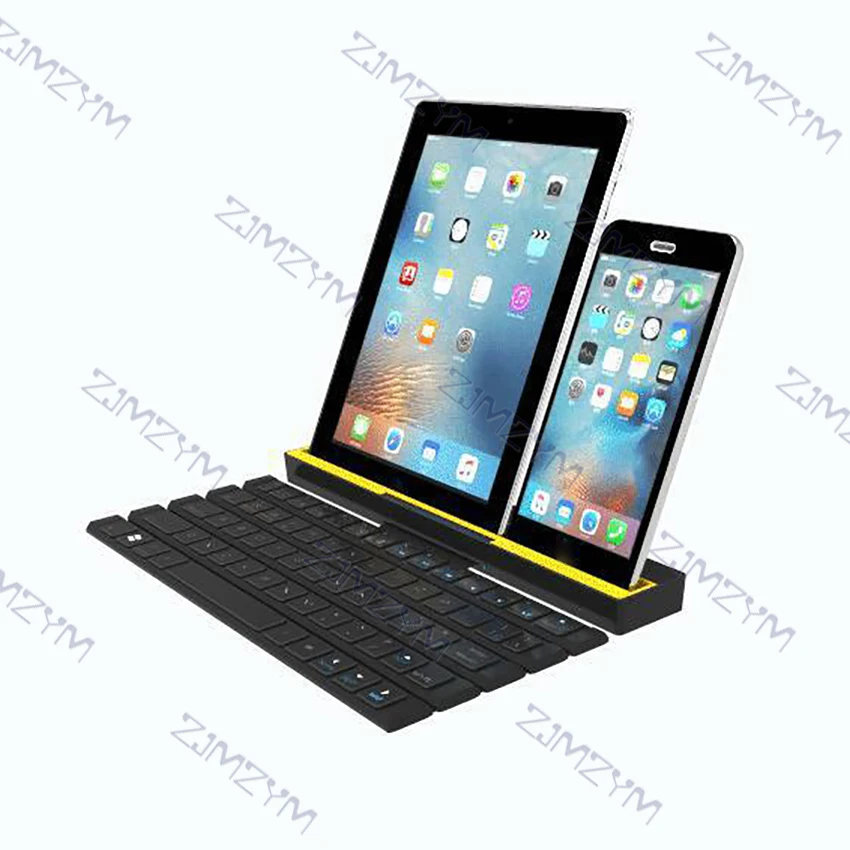 Mini Teclado sem Fio Dobrável com Suporte Teclas Bt64 Portátil Universal sem Fio Teclado Tablet Android - Imagem 3