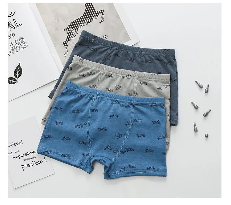 new free shipping high quality boys boxer shorts panties kids Bicycle design children underwear 2-14year 10pcs/lot