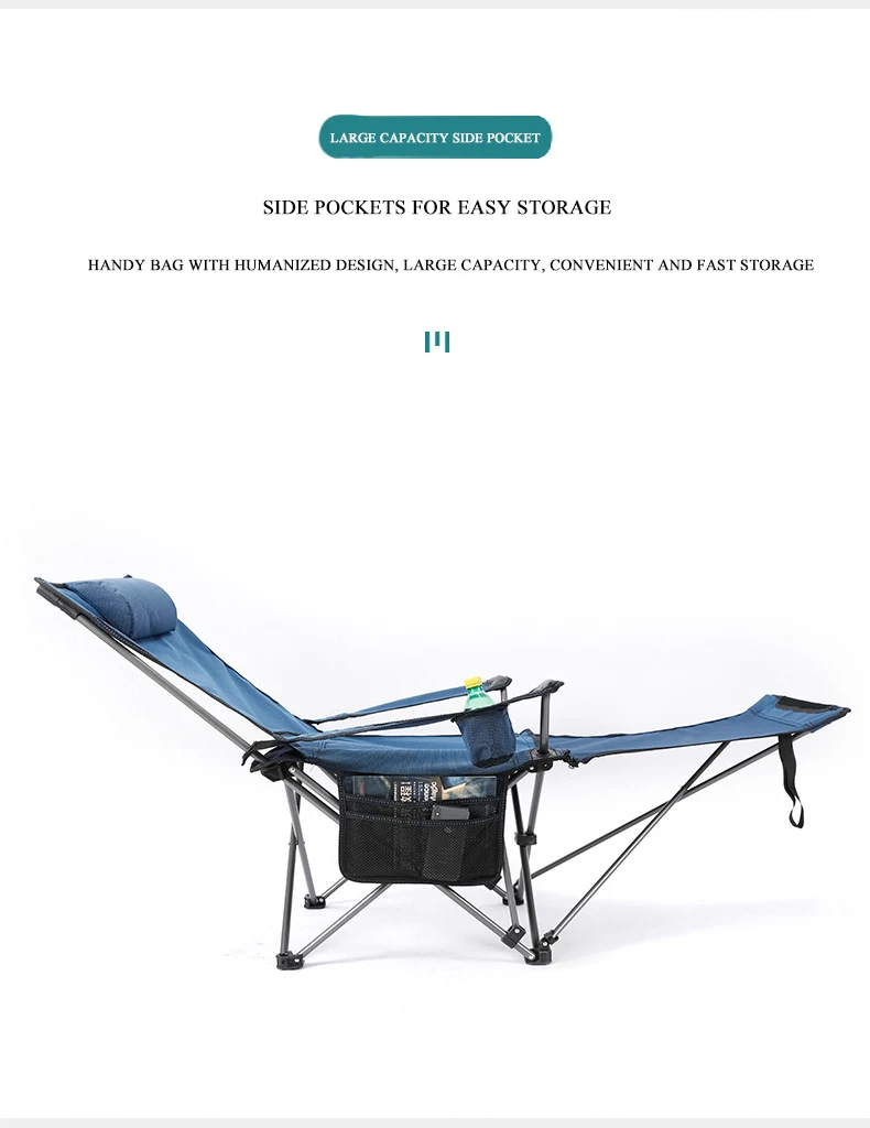 Outdoor beach chair portable reclining chair folding chair lunch break office back balcony reclining couch