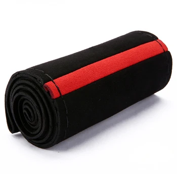 

Black and Red Steering Wheel Cover 38cm Replacement Black Protector Anti-Slip