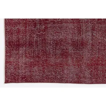 

Handmade Red Vintage Overdyed Turkish Area Rug 210x287 Cm-6'11''X9'5''