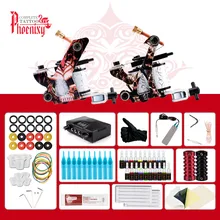 Наборы для тату 2 тату машины пистолет и аксессуары набор 20 цветов пигмент татуировки Amps тело Искусство Макияж Набор Татуировок