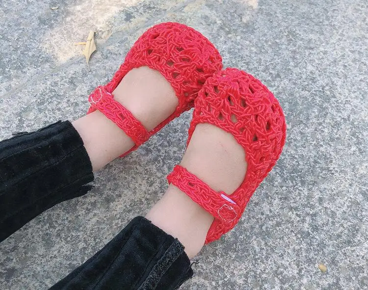 Mini Melissa/прозрачные сандалии для девочек; сандалии принцессы для девочек; нескользящая пляжная обувь для девочек; обувь для маленьких девочек; Размеры 6-11