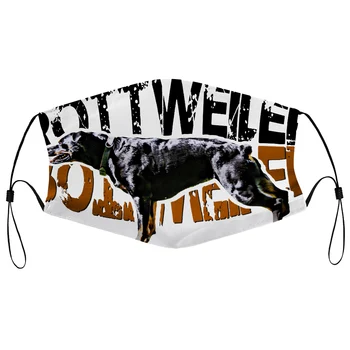 Dust mask with filter Casual Hipster Fractal Patterns Rottweiler Logo   Dog Design Hip Hop