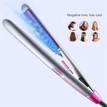 Инфракрасная нагативная ионизация волос Уход профессиональный Керамический выпрямитель для волос ионный плоский Утюг