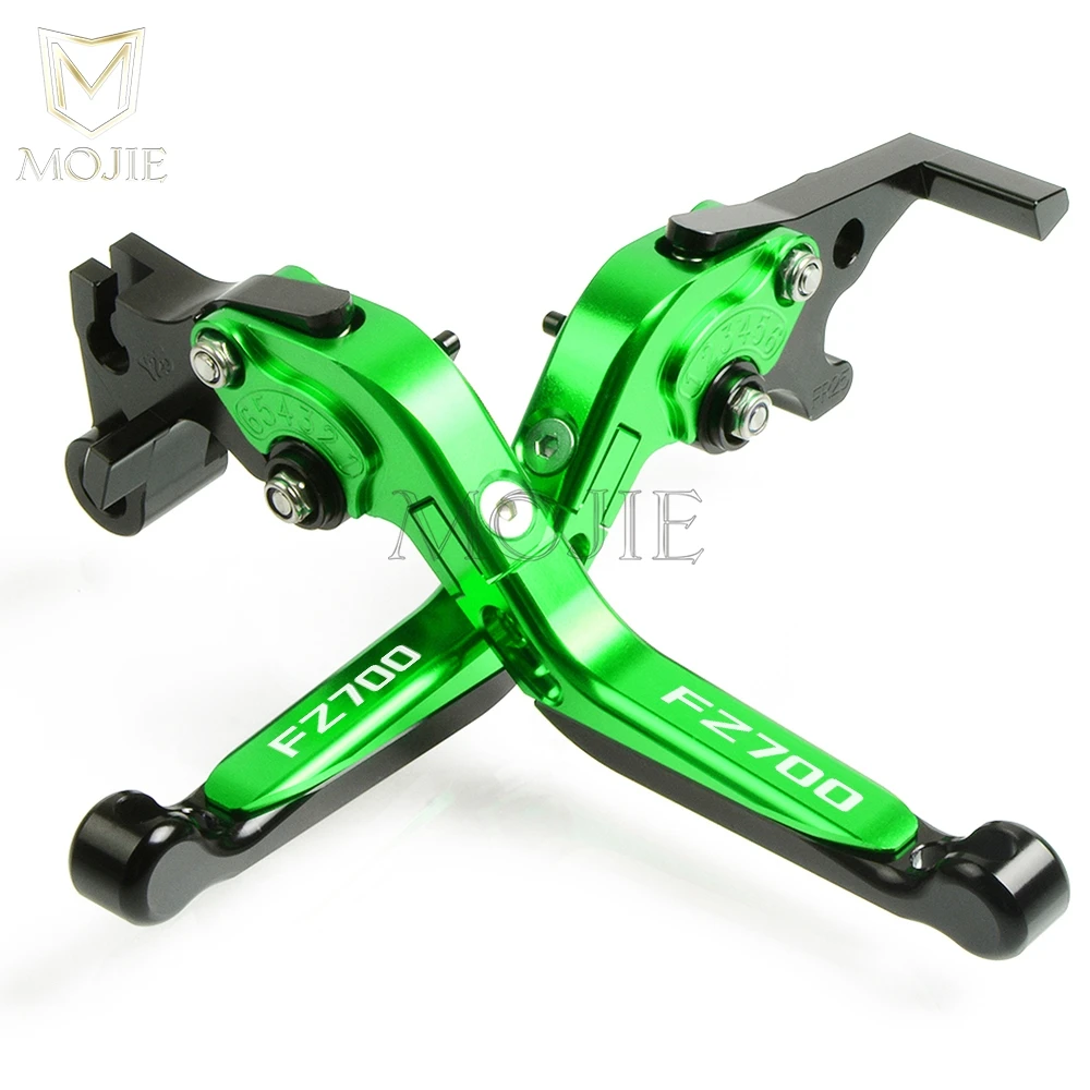 Green Black Аксессуары для мотоциклов CNC Алюминиевые Регулируемые Складные Выдвижные тормозные рычаги сцепления для YAMAHA FZ700 FZ 700 GENESIS 1987 - Цвет: Green Black