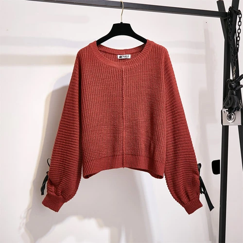 sweater Пуловер, вязаный свитер+ короткая юбка в клетку, костюм-двойка, Женский комплект teo, осенне-зимний комплект одежды - Цвет: sweater