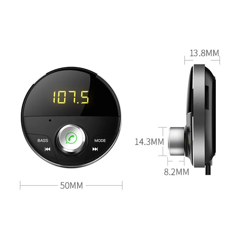 JaJaBor Bluetooth 5 0 Handsfree Car Kit 3 мм разъем AUX аудио mp3 плеер беспроводной fm передатчик АВТО