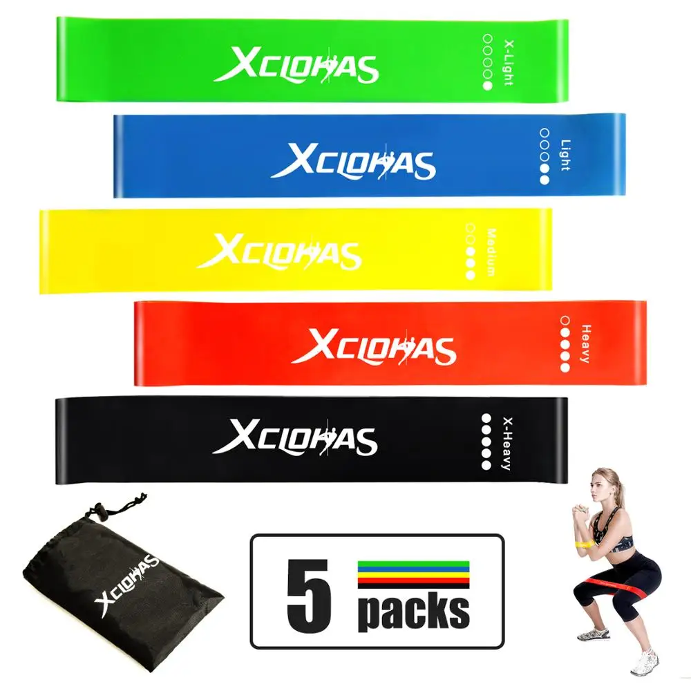 XCLOHAS тренировочные полосы сопротивления 10 40LB Фитнес Бодибилдинг Пилатес Йога