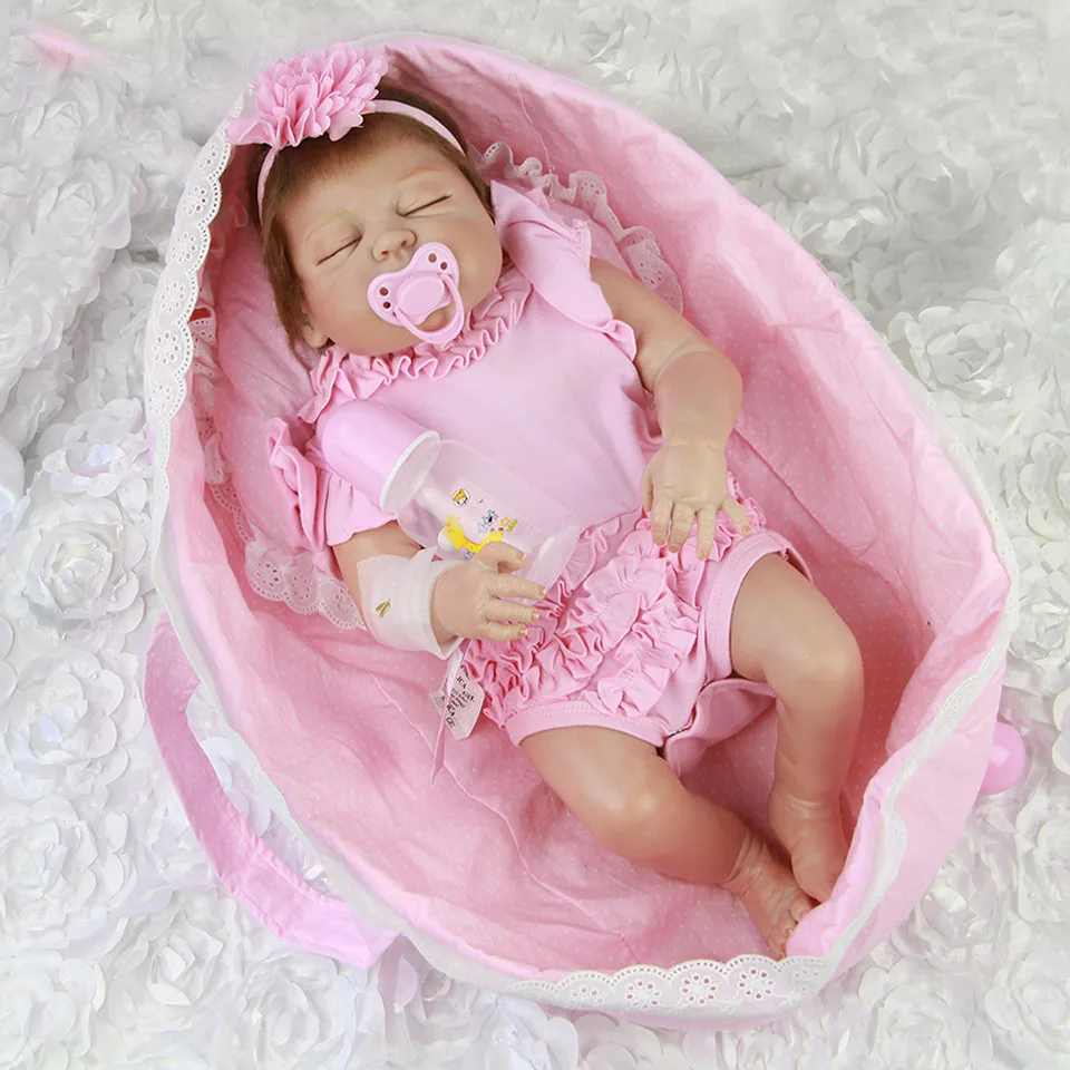 55 см NPK bebe девочка мальчик реборн куклы 22 "полный силикон reborn младенцы для детей
