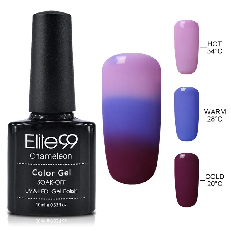 Elite99 10 мл термальный гель для изменения цвета лака для ногтей изменение температуры Цвет УФ-Гель-лак отмачиваемый лак для ногтей - Цвет: 4220