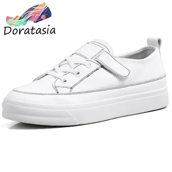 

DORATASIA Women Solid Lace Up Platform Sewing Shoes 2020 Brand Casual Sneakers Women Leisure Sneakers
