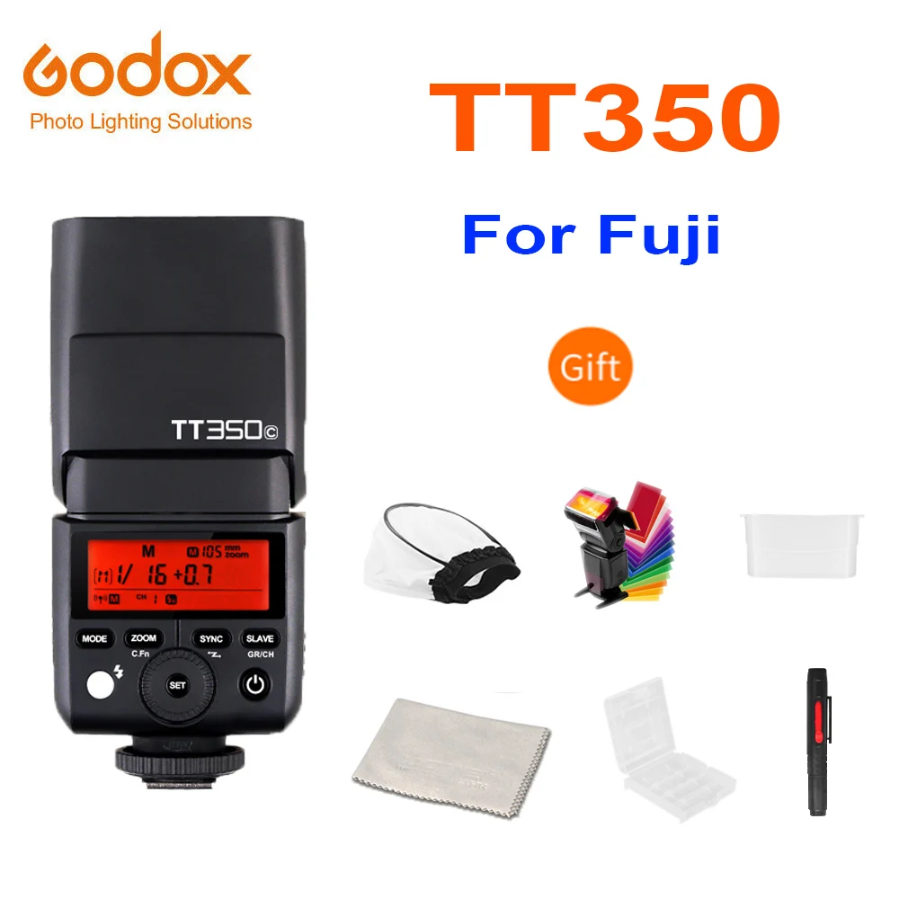 TT350F for Fuji Godox Mini Speedlite TT350C TT350N TT350S TT350F TT350O TT350P камера Вспышка ttl HSS для Canon Nikon sony Fuji Olympus Pentax - Цвет: TT350F for Fuji