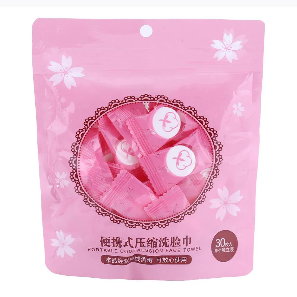 12-56 Pcs Disposable Pure Cotton Portable Travel Tablet Face Towel Wet Water Wipes Cloth Napkin Outdoor Cleaning Wet Tissues