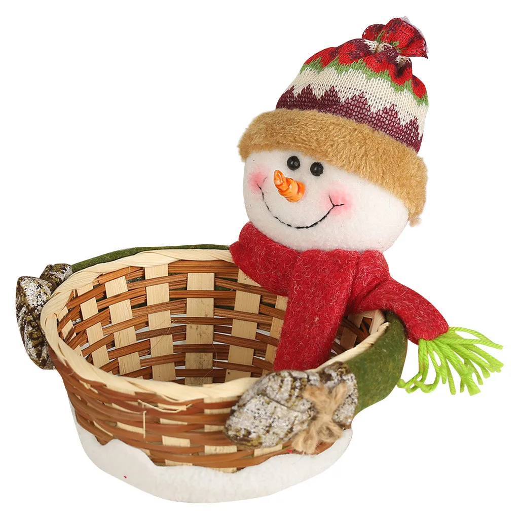 Merry Christmas Candy Storage Basket Decoration Santa Claus Storage Basket Home Decorations For Christmas New Year Decorations - Цвет: B