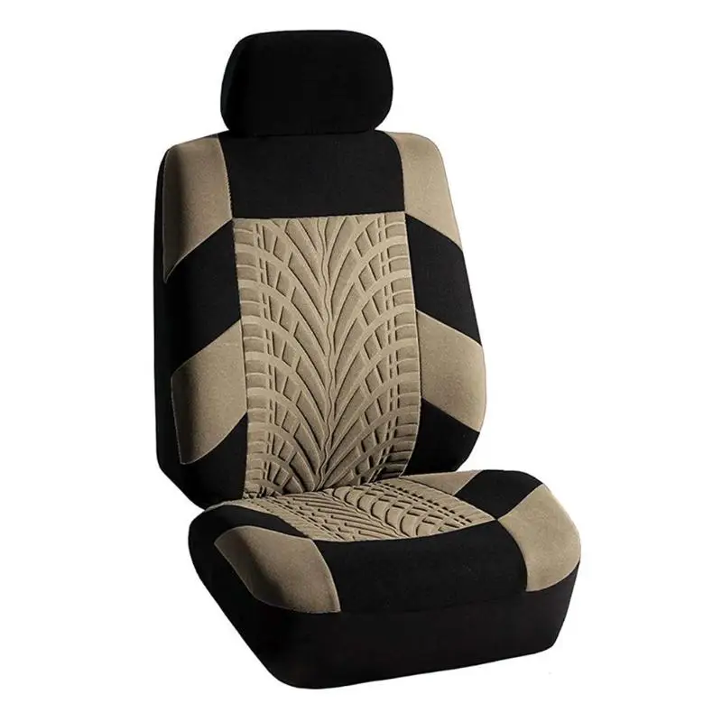 Single Seat Beige VODOOL чехол для автомобильных сидений, набор универсальных чехлов для автомобильных сидений, защитный чехол для сидений автомобиля - Название цвета: Single Seat Beige