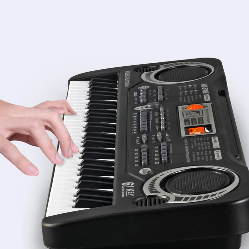 61 Keys Mini-Keys Adjustable Electric Piano Kids Toy Built In Speaker Inspire Interest Smooth Edge Musical Teaching Listening