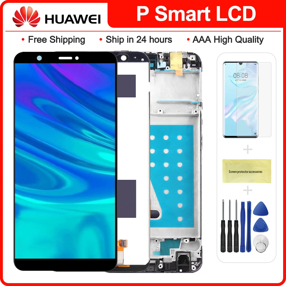 Оригинальный сенсорный ЖК-экран 5 65 дюйма с рамкой для Huawei P Smart сменный дисплей LCD