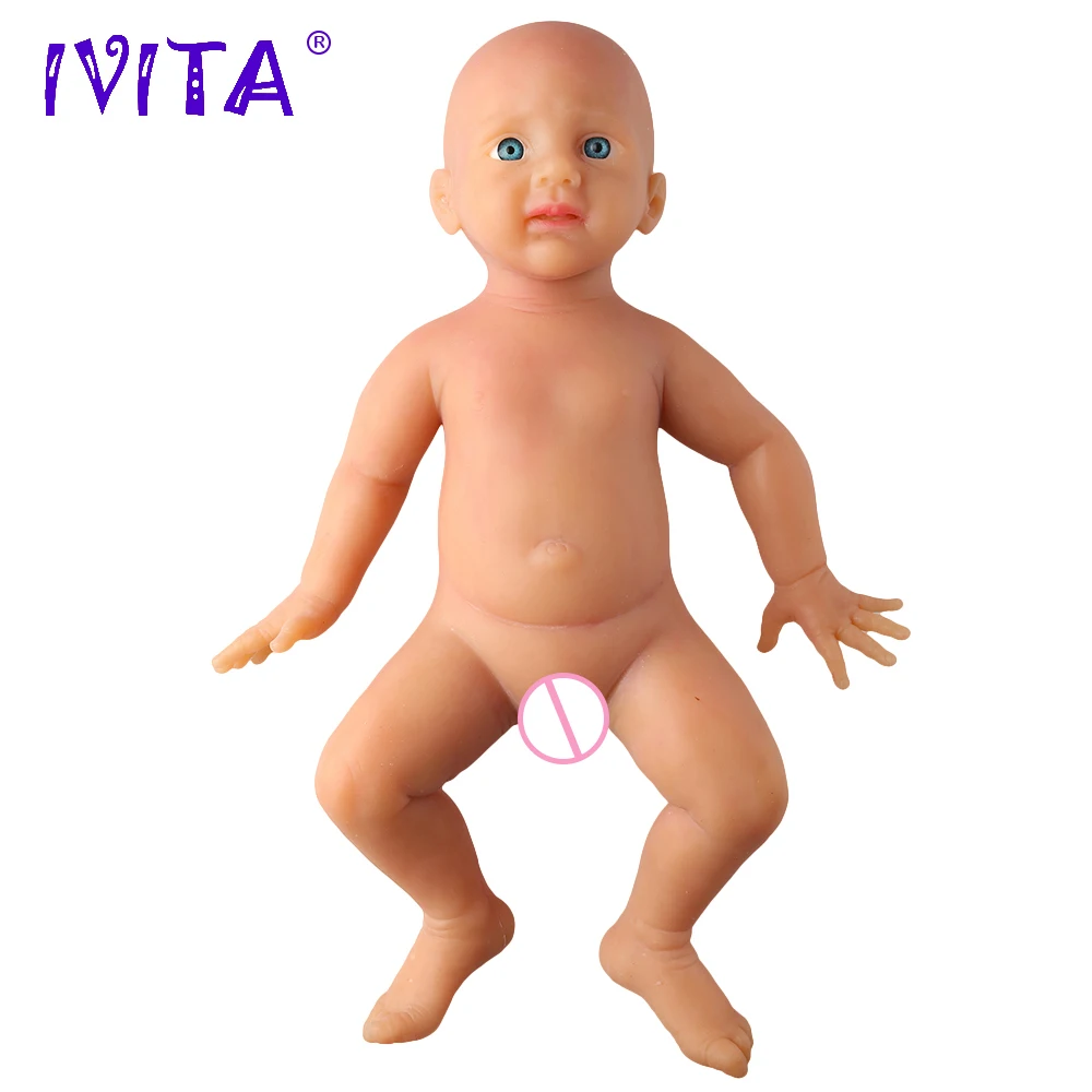 Оригинальный IVITA WG1518 50 см 4960g всего тела мягкие силиконовые возрождается реалистичные Синий глаза ребенка куклы реалистичные детские