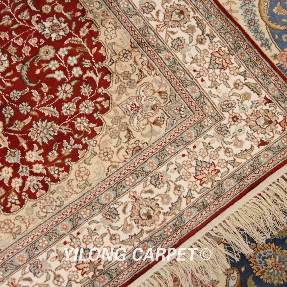 YILONG 3'x5' Традиционный персидский медальон ручной работы шелковый ковер с узлом на руки ковер(YJH254A