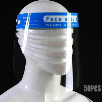 

50PCS Anti-Splash Transparent Mask Full Face Protection Anti-Spray Mist Shield Screen Anti-Smoke Masks Cooking Face Protection