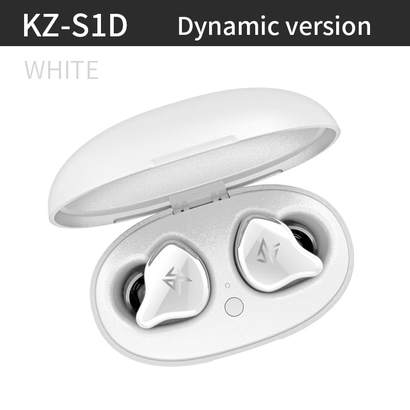 KZ S1D TWS Bluetooth наушники гарнитура 5,0 беспроводные стерео кольцо железо Bluetooth бинауральные движения беспроводные наушники T1 E10 C12 ZSX - Цвет: KZ-S1D White