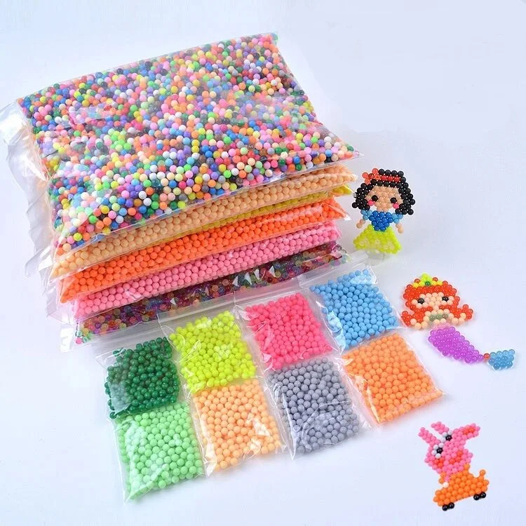 100 unids/set 42 colores de agua Aqua Perler cuentas mágicas educativos 3D rompecabezas accesorios para niños juguetes de los niños