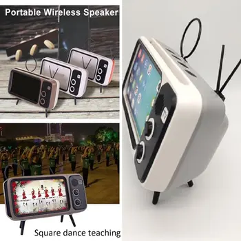 

Creative Pth800 Retro Tv Style Mobile Phone Bracket Card Wireless Speaker Outdoor Wireless Audio Professional