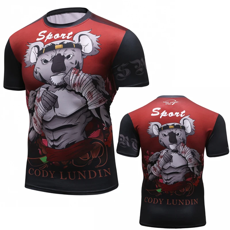 2019 Новинка BJJ Рашгард Футболка мужская компрессионная Рубашка MMA Фитнес муай