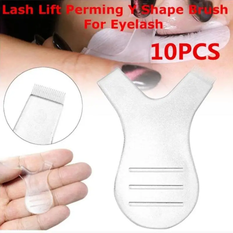 

10Pcs/lot Y Shape Silicone Eyelash Lift Lift Modeler Lash Extension Graft Brush Makeup Tool Mascara Lash Pad Perming
