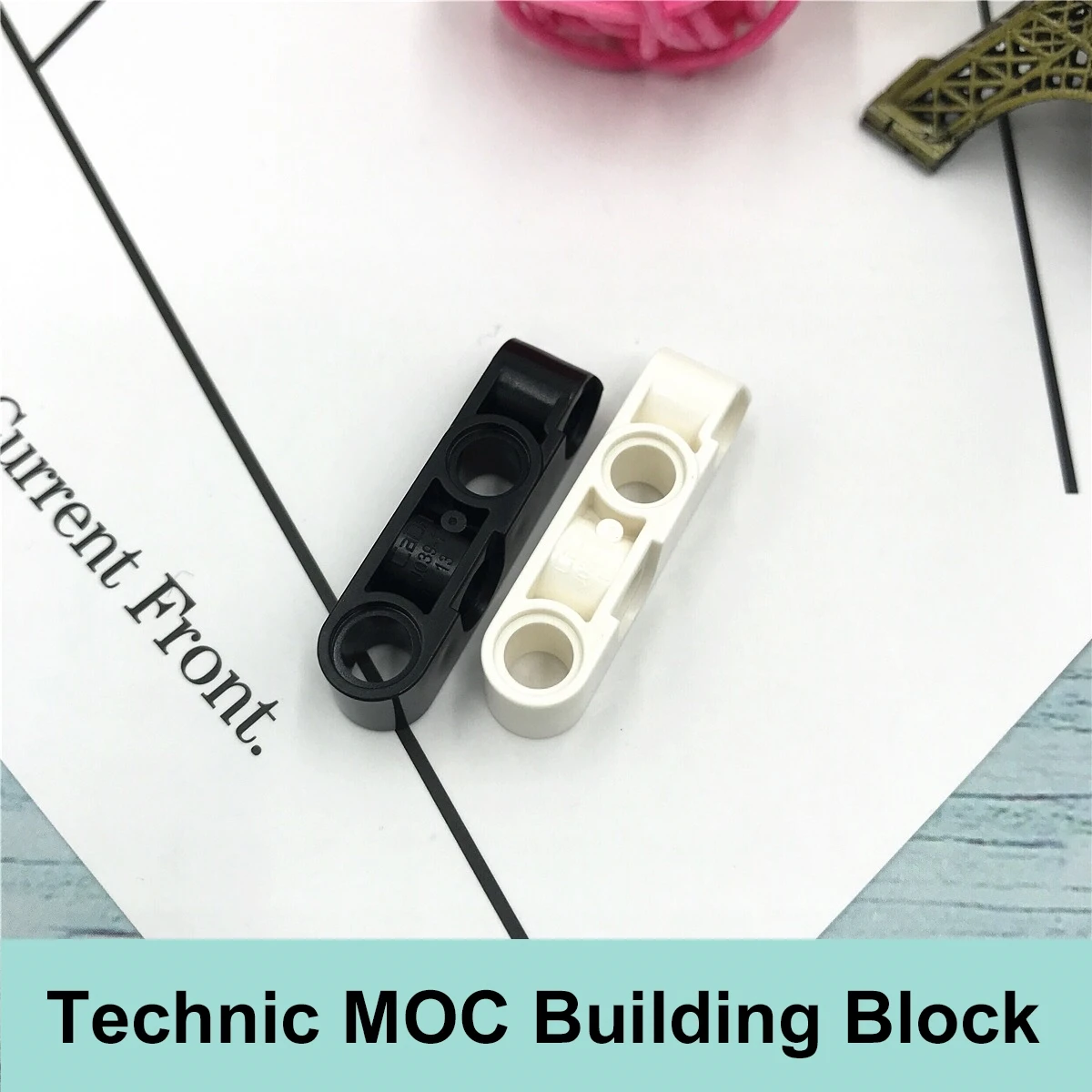[MOC 허브] 주요 브랜드 기술 부품과 호환되는 기술 빌딩 블록 부품, 스티어링 두꺼운 빔 장난감, 10 개