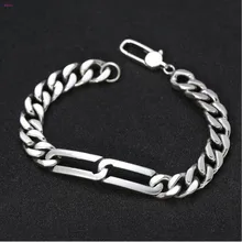 S925 стерлингового серебра ювелирные изделия Танк цепь минимализм мужчин и женщин тайское серебро Популярные персонализированные корейской версии браслет