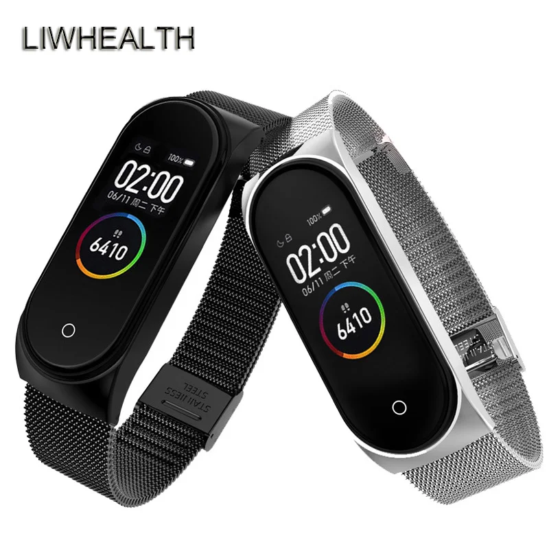 Замена для mi Band 4 3 наручный ремешок металлический Безвинтовой нержавеющей стали