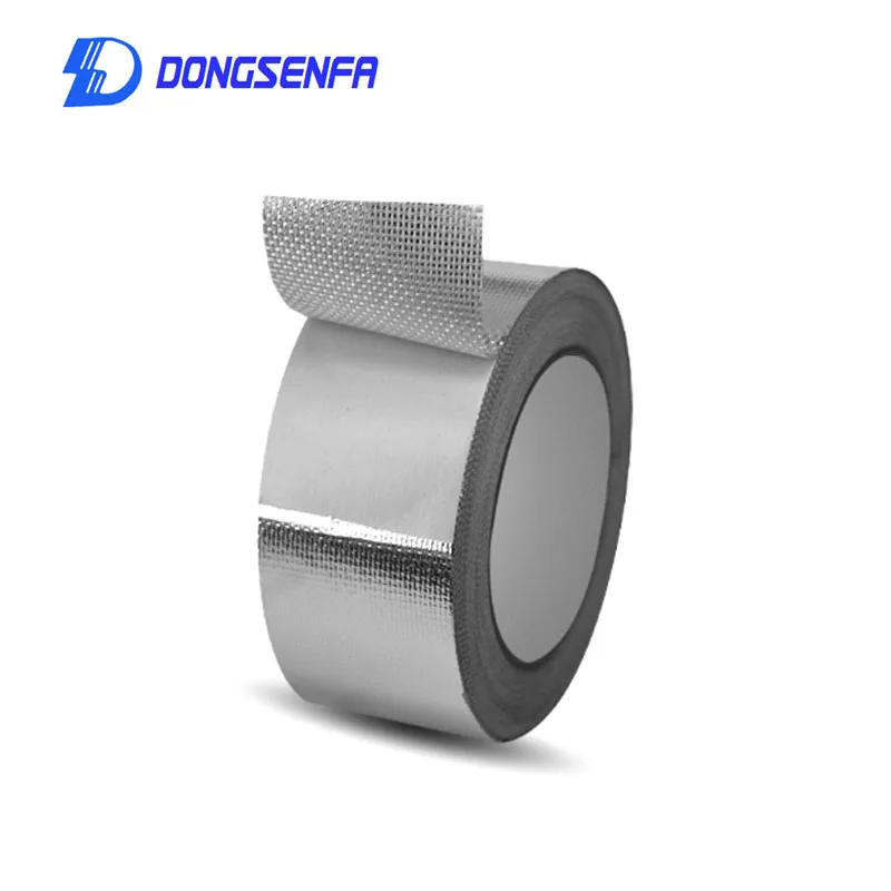 Dongsenfa 25m/roll Fiberglass Cloth Aluminum Foil Tape For Pipe Exhaust