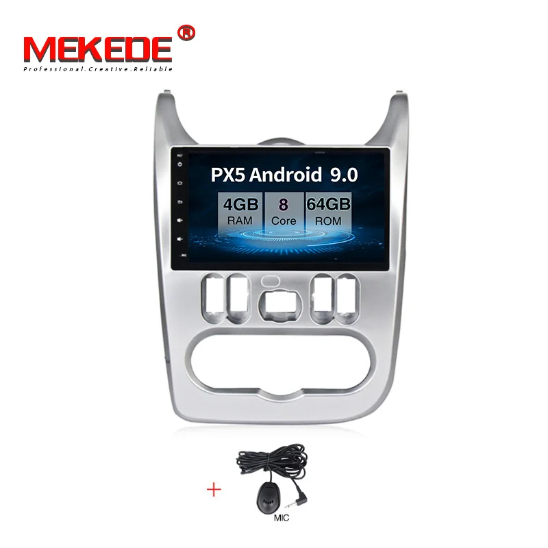 64G model(Silver) MEKEDE PX30 Android 9,0 9 дюймов Автомобильный gps навигатор мультимедийный плеер для Renault Logan I Sandero Lada Lergus Dacia Duster wifi BT - Цвет: 64G model(Silver)